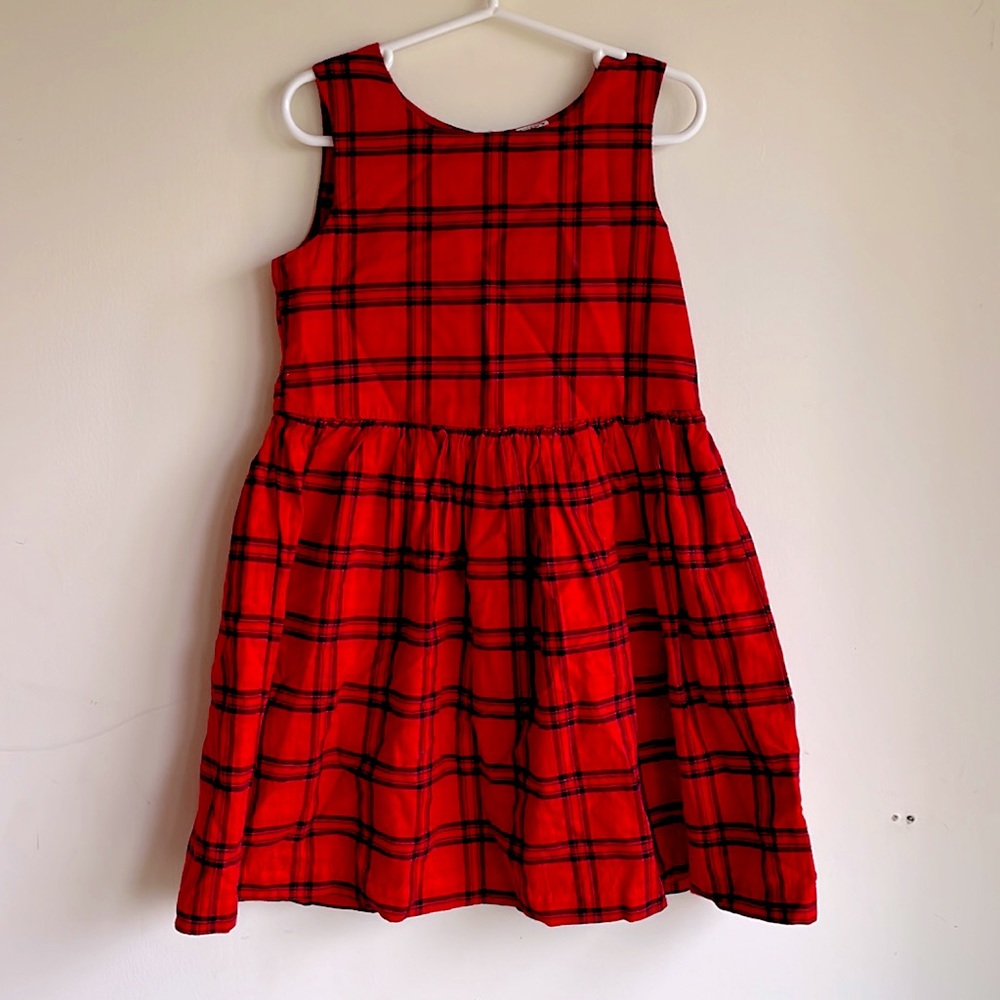 2/$20 or 3/$25 Red and blue plaid all cotton sleeveless Carter’s size 5T dress